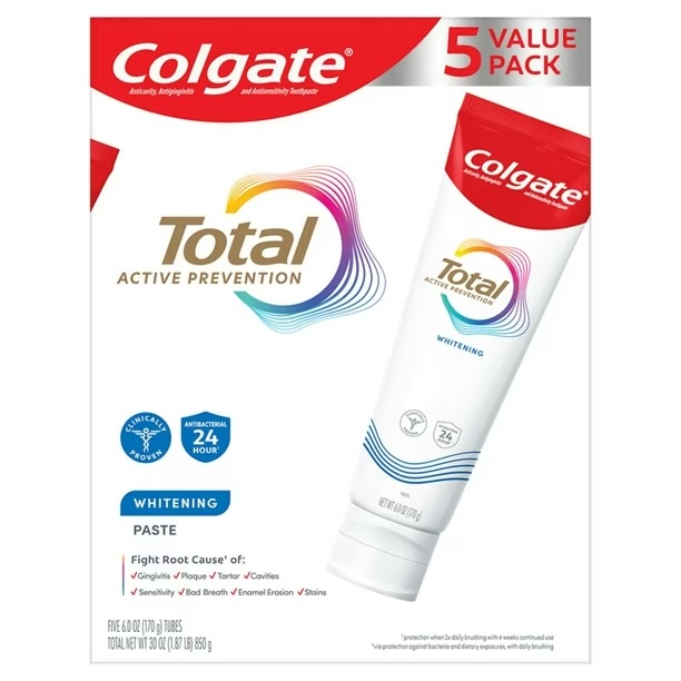 Colgate Total Whitening Toothpaste, 6 oz.,